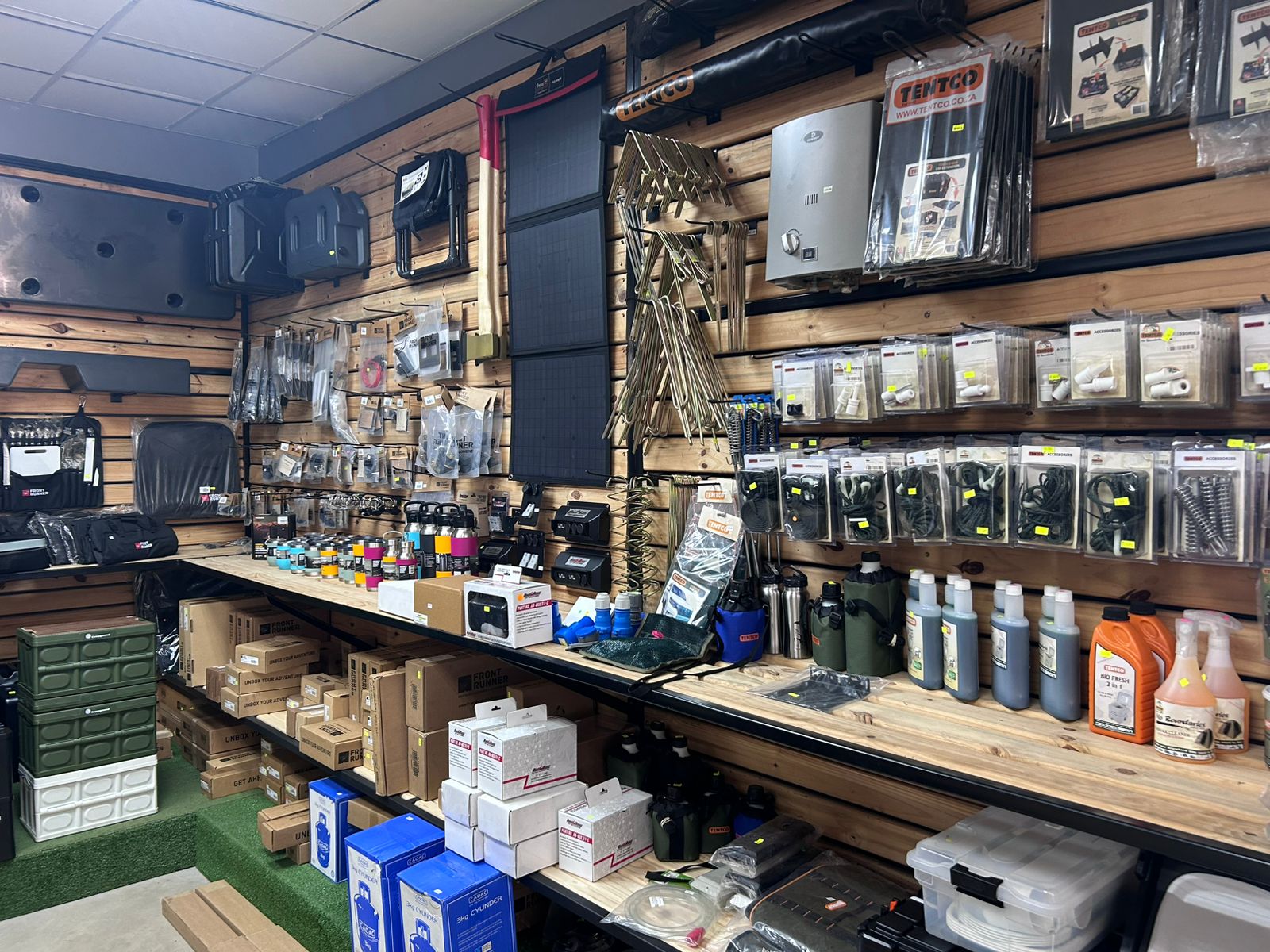 Parts & Accessories Section - Comprehensive range of 4x4 parts, tools, and camping accessories available at Audio Sat 4x4 store in Louis Trichardt